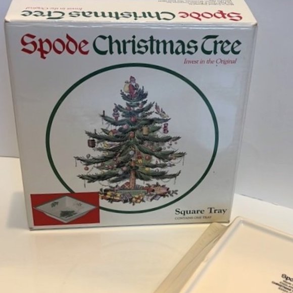 Spode Christmas Tree Square Tray - Picture 3 of 3